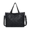 New Genuine Leather Ethnic Style Color Block Shoulder Tote Bag for Women