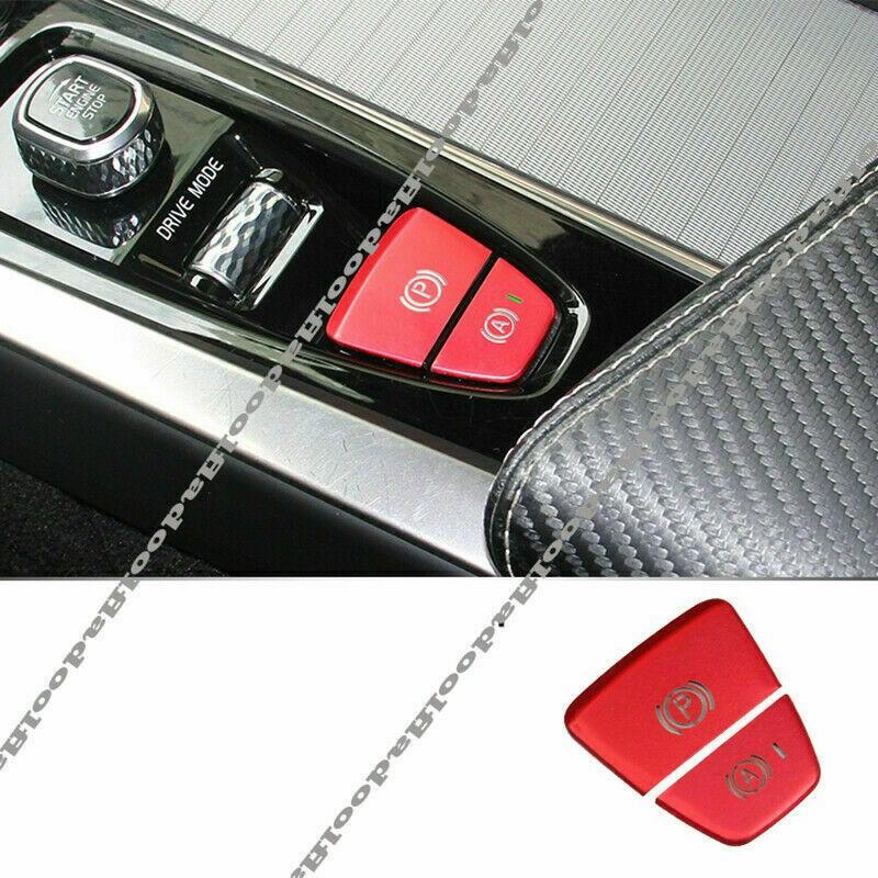 3X For Volvo S60 2019 2020 2021 Red Electronic Handbrake Button Panel Cover Trim