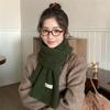 New Knitted Short Scarf for Women in Autumn and Winter Wool Soft and Skin Friendly Scarf for Students  Korean Version Male Couple Versatile