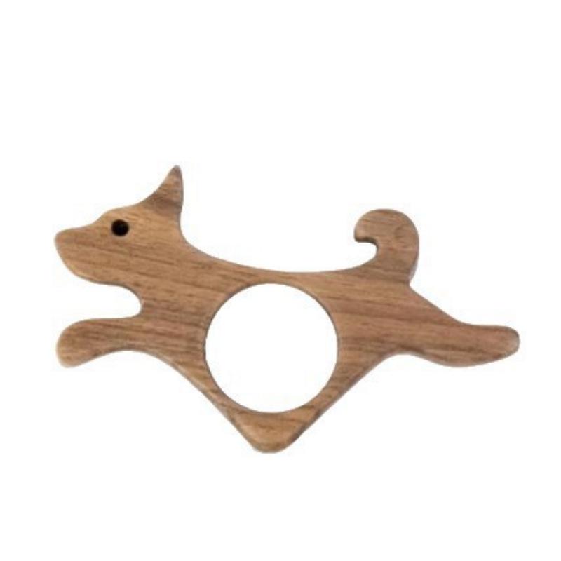 Daumen-Seitenhalter Lesezeichen aus Holz – Kätzchen & Welpen Design