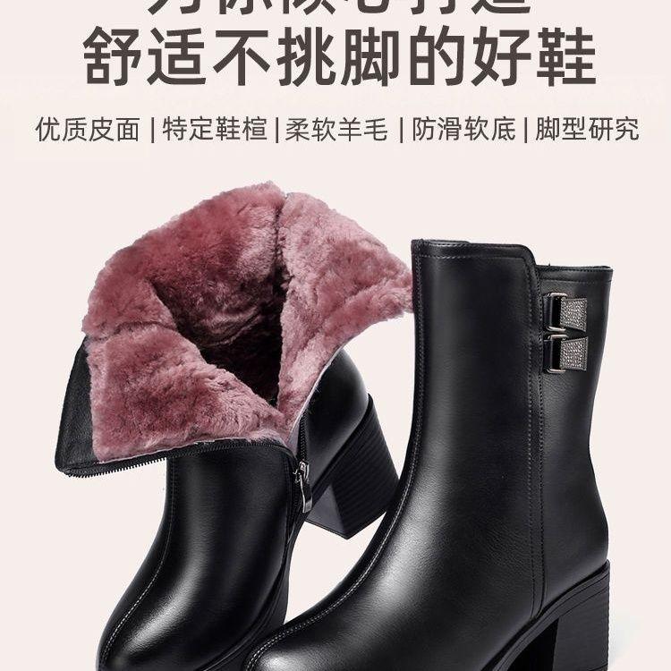 

Мамины туфли осень и зима хлопковые туфли на плоской подошве с напуском утолщенные теплые для женщин среднего и пожилого возраста полусапожки 37