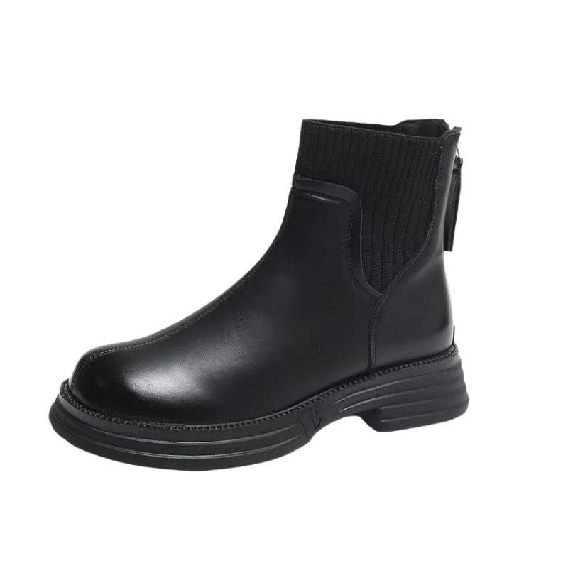 Platform Socks Boots Zipper Martin Boots Autumn and Winter New Chelsea Short Boots Fried Street Women's Shoes Trend