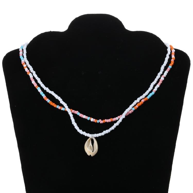 Unique Fashion Necklace Shell Pendant Necklace Beaded Necklace for Women Enhances Your Fashionable and Natural Look