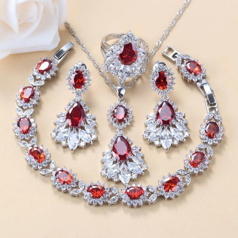 

Blue Sapphire Pendant Earrings Necklace and Ring Lady Set No. 10