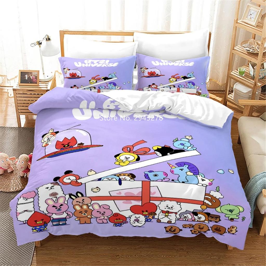 Lovely Cartoon Series Design Comfortable Duvet Quilt Cover Pillowcase Bedding Set Boys Bedroom Decoration Home Textile