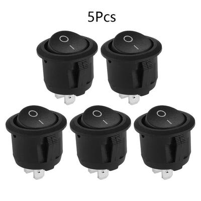5 stücke EIN/AUS Runde Wippschalter LED beleuchtet Auto Armaturenbrett Dash Boot Van 12A/250V 2PIN Schalter für Auto Auto Boot Schalter