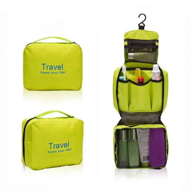 Large Capacity Travel Toiletry Bag With Hook For Makeup Storage Modern Simple Style