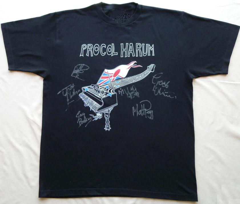 Vintage Procol Harum Signature Members Cotton Black Full Size Unisex Shirt TR161 XL