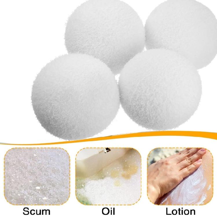 White Scum Removers Balls For Pools Stable Spa Scum Neutralizers Balls Sponge Sphere for Enhances Filtration Efficiency