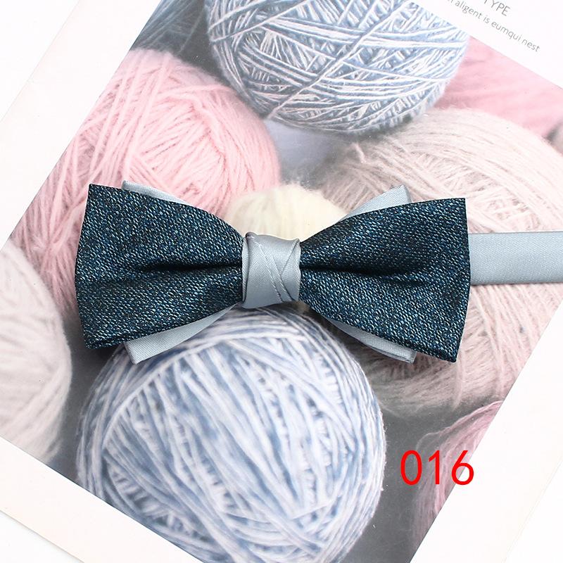 

Striped Color Matching Double-Layer Bow Tie Men S Business British Style Suit Accessories Wedding Bow Tie Factory