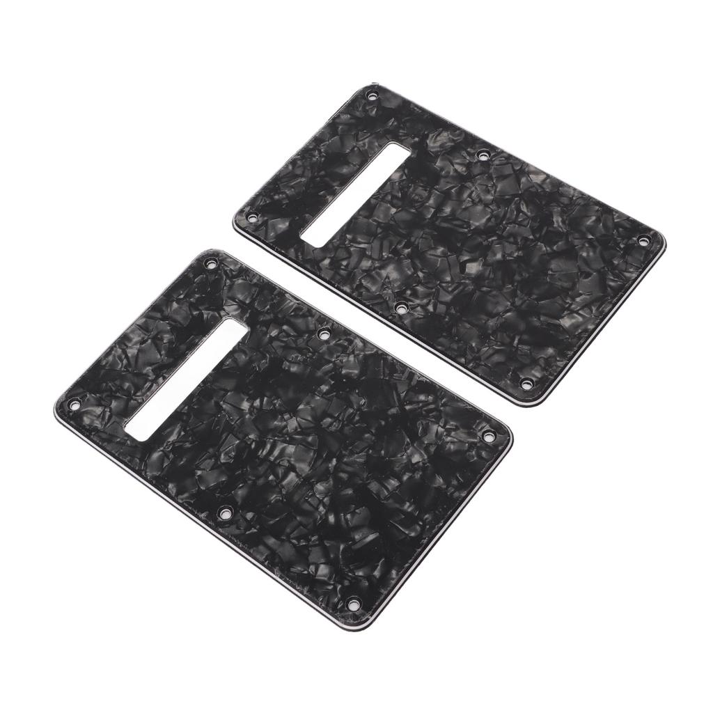 2Pcs Electric Guitar Backplate Guitar Cavity Cover Plate Pickguard PVC for Replacement Black