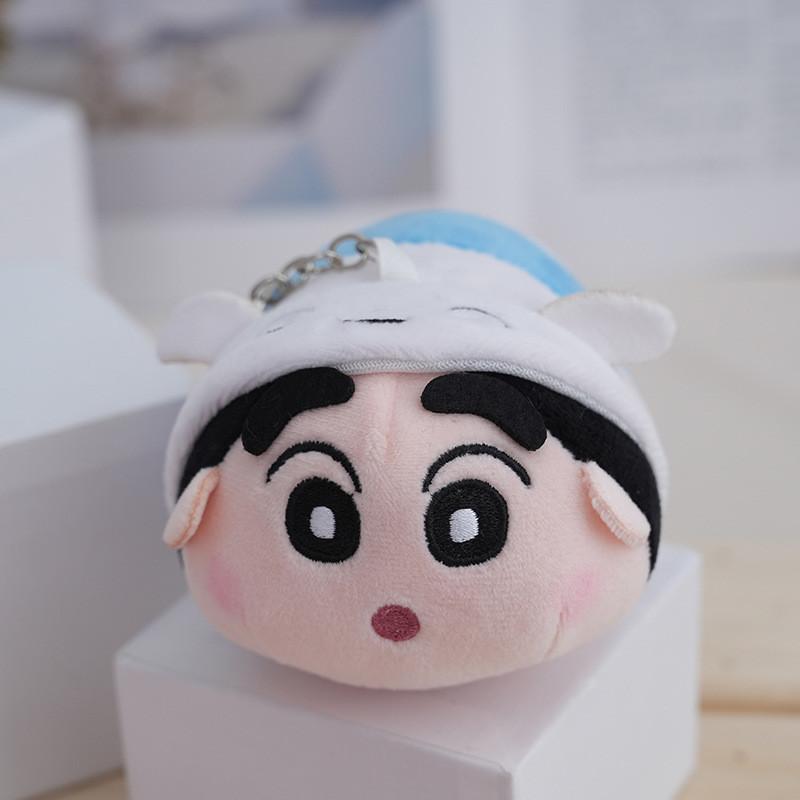 Adorable Plush Keychain Crayon Shin-chan Tail Backpack Accessory In Soft Pp Cotton