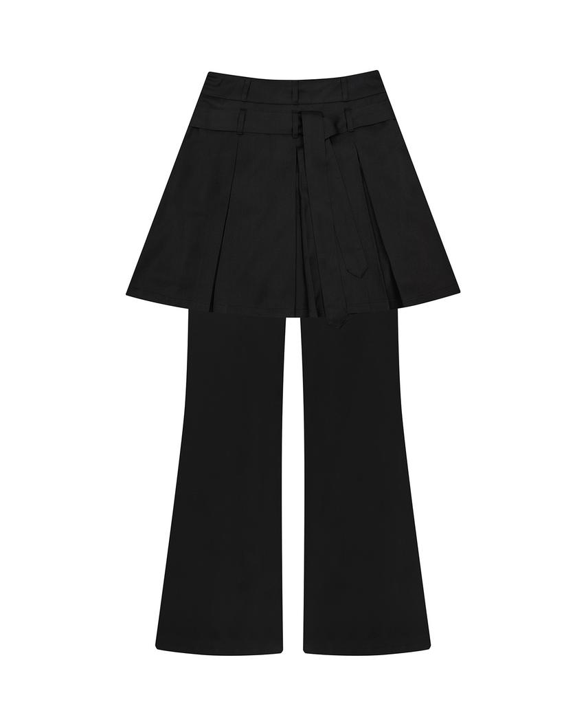 LARTIGENT L20 Pleats Skirt Pants(Black)