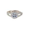 Luxury Round Zirconia Pave Ring: Shiny, Versatile European-American Fashion Jewelry for Women