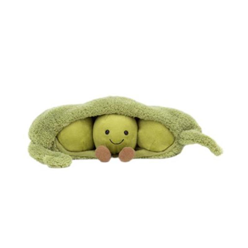 

JELLYCAT Fun Food Series Vegetable Pea Pod Creative Green Doll Plush Doll 9cm Height Box Not Included