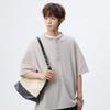 Golden Spear 2026 Summer Unisex Round Neck Hollow Button Half Sleeve T-shirt KF037