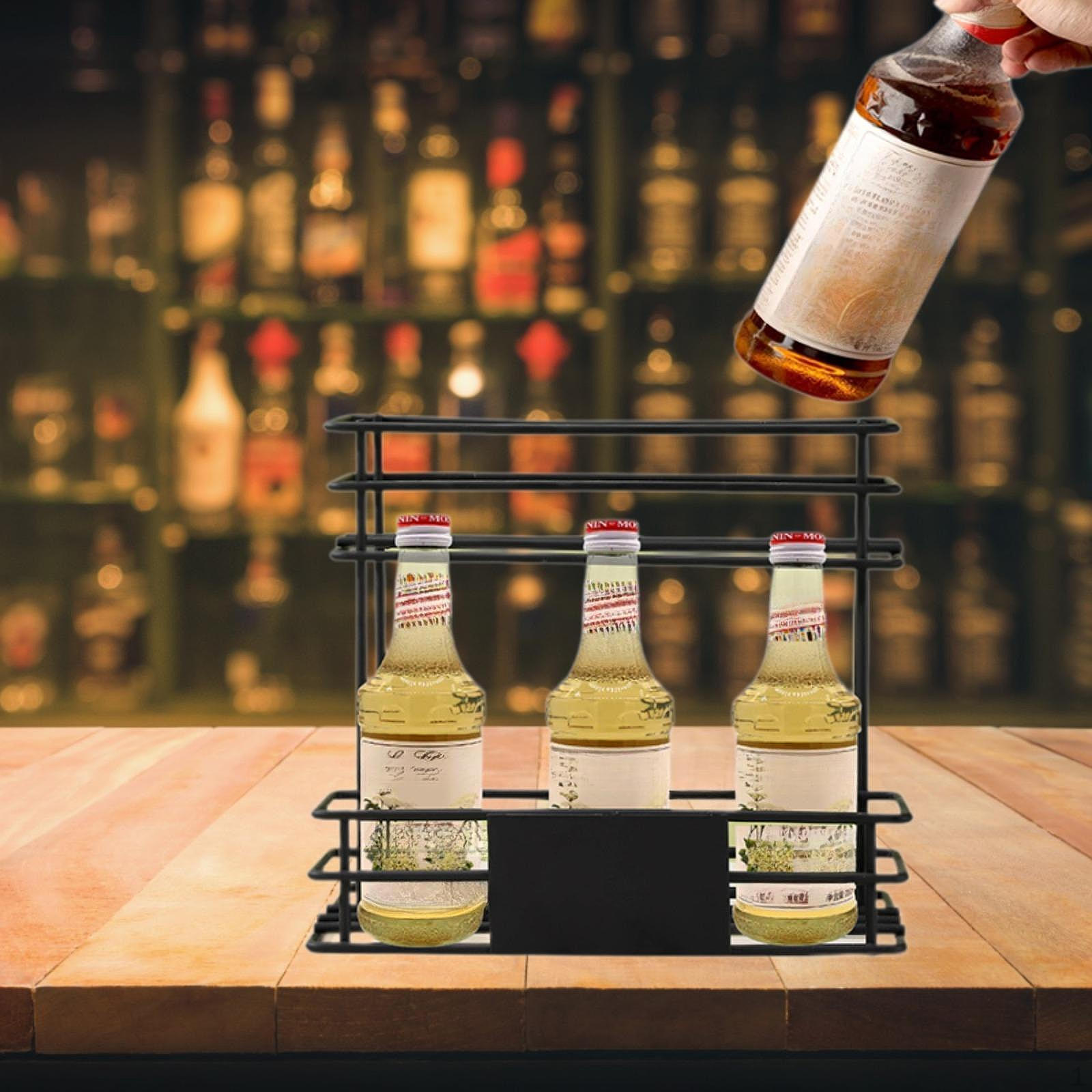 

Держатель для кофейного сиропа, металлическая полка для бутылок, место для хранения на стойке кафе 24.5x17.5x23cm