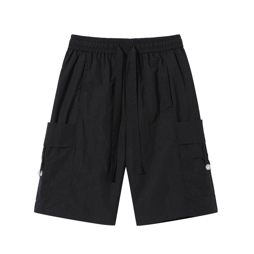Shorts de travail pour hommes Été Coupe ample Tube droit Sports et décontracté Polyvalent Soie glacée Séchage rapide