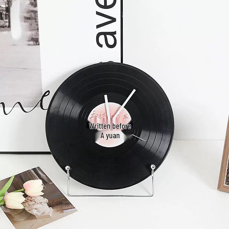 Retro Sunset Vinyl Record Wall Clock: Silent DIY Creative Decor for Living Room.