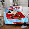 1pc Mr Bean Cartoon Series Flannel Blanket for Super Soft Cute Comfort Blanket for Travel Bedding Couch Sofa Blanket Y73042