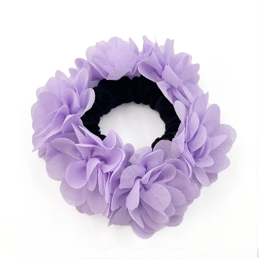 Flower Hair Rope, Ponytail, Headband, Suitable for Carnival Party, Fan Headwear, Big Intestine Circle, Female