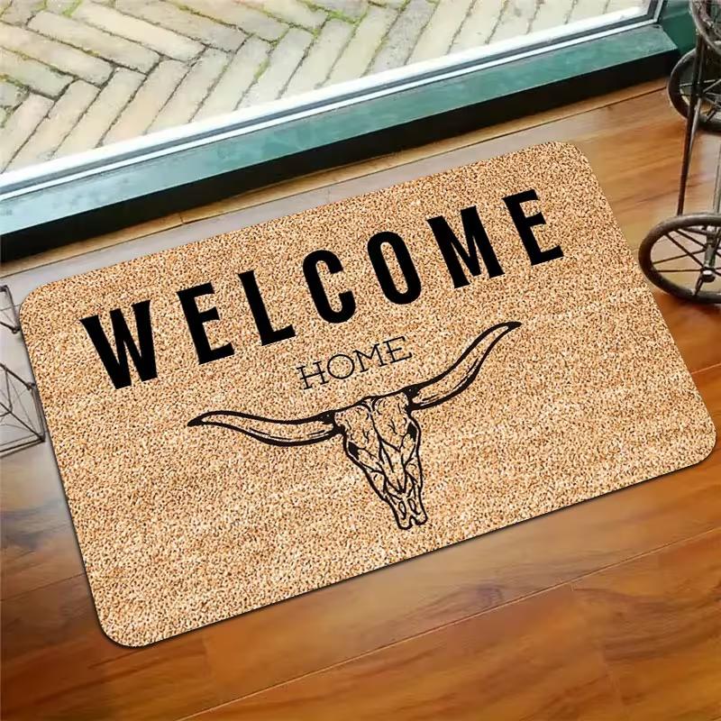 

Western cowboy Welcome Doormat Non-Slip Machine Washable Carpet for Living Room Bedroom Bathroom Kitchen and Laundry Rug 40x60CM