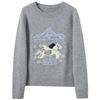 Sancai Plus Size Embroidered Round Neck Knit Sweater