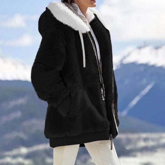 Cappotto invernale da donna tinta unita caldo peluche morbido taglie forti cappotto da signora abbigliamento invernale