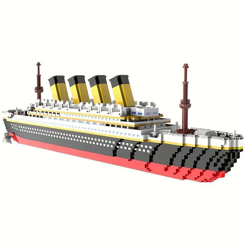 Titanic nave da crociera assemblaggio a piccole particelle blocchi da costruzione coppie uomo e donna regali uomo e donna decorazione boutique