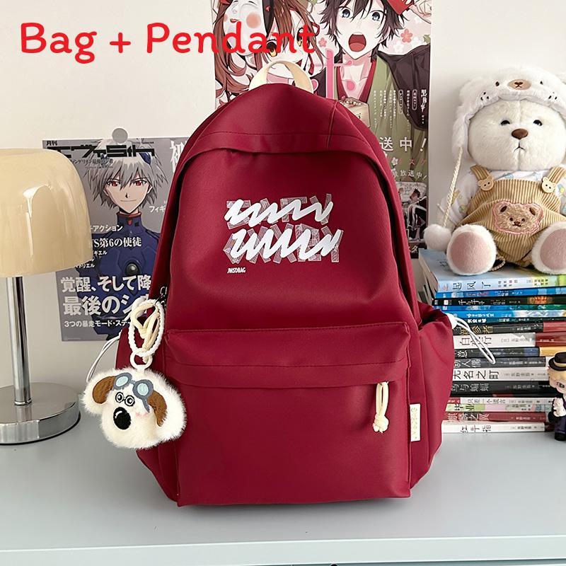 Sweet Candy Color Backpack For High School Girls With Nylon Material And Large Capacity