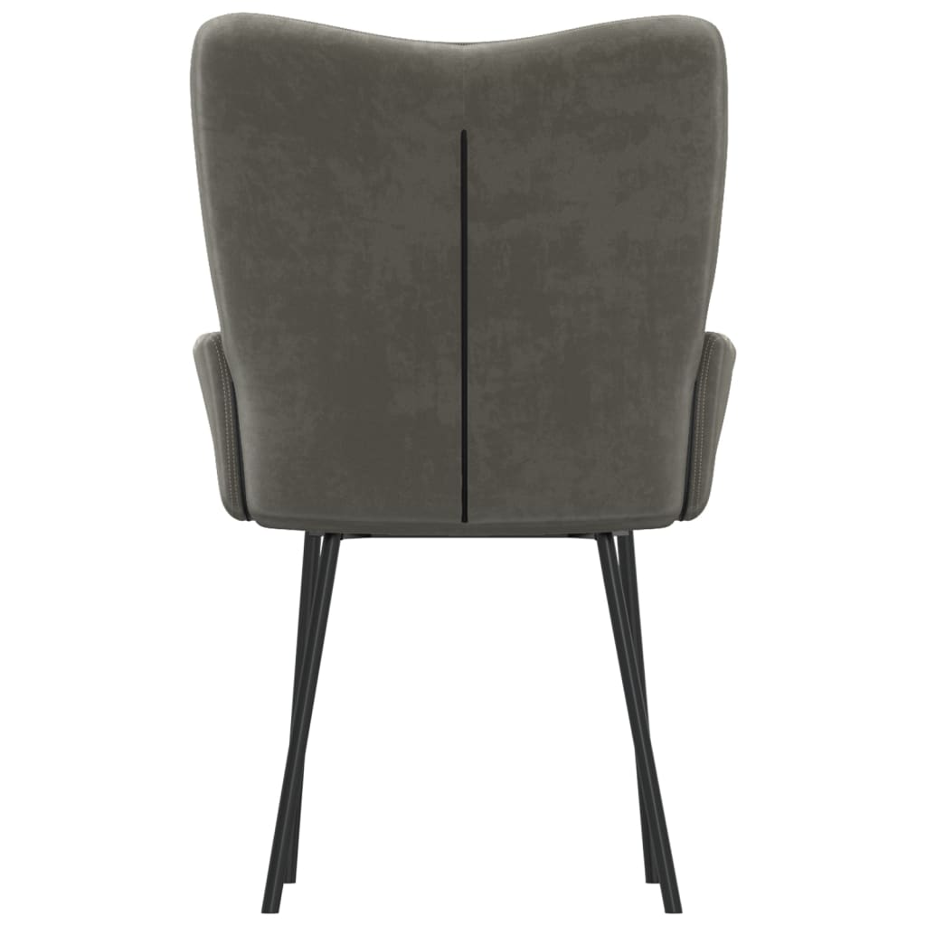 Dining Chairs 2 Pcs Dark Grey Velvet