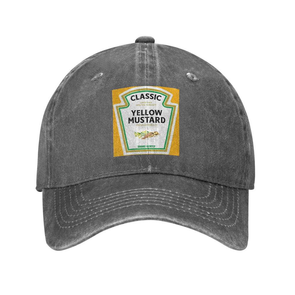 Mustard Mayo Ketchup Washed Denim Cap Casual Baseball Caps Adjustable Hat Summer Unisex Baseball Hats