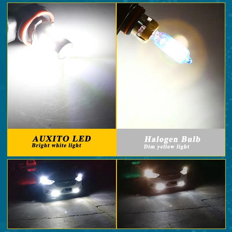 2PCS H7 H8 H11 Car Fog Lamp 9005 HB3 9006 HB4 27SMD White LED Bulbs Car Driving Running Light DRL 12V