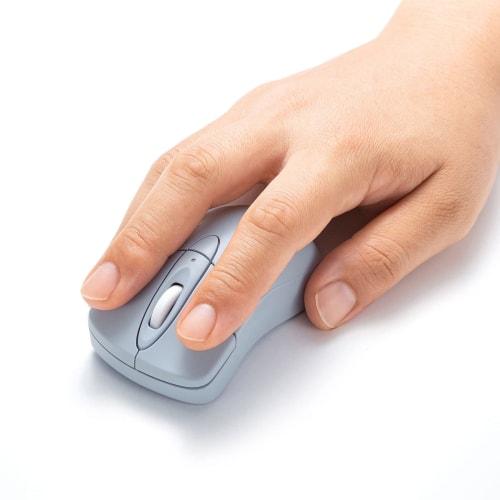 Sanwa Supply Mouse Bluetooth5.0 Quiet 3 Buttons Blue LED Small "Ioplus" Series Sky Blue MA-IPBBS303BL