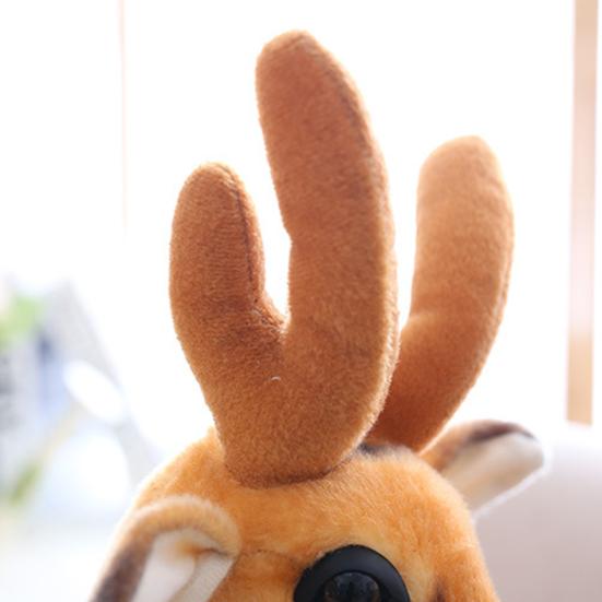 Plush Deer Toy Soft PP Cotton Filling Simulation Animal Doll Christmas Elk Decoration for Home Office Kids Room