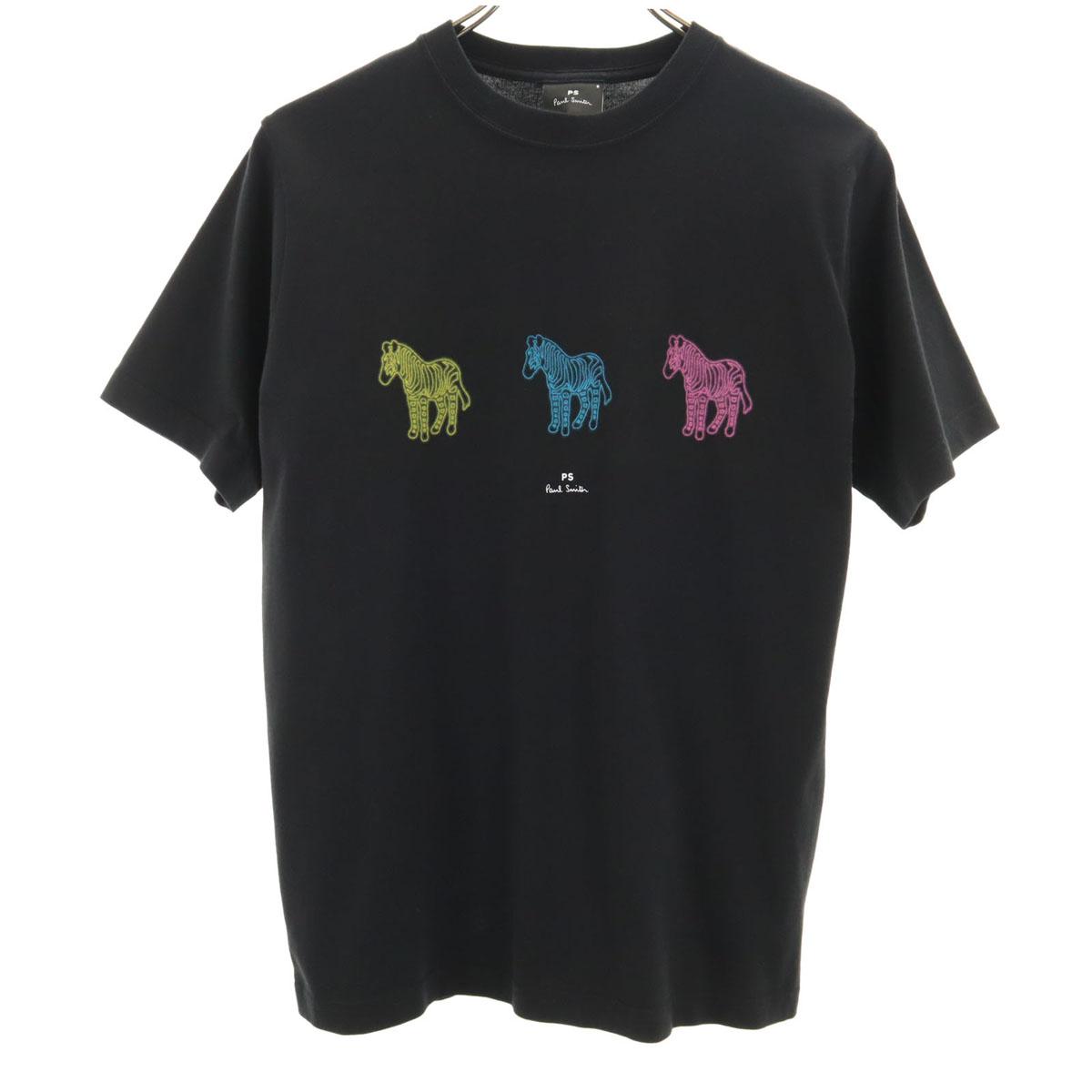 

PS Paul Smith Color Футболка с коротким рукавом Zebra S черный Мужская Б/У