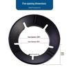 Baishengnu Enamel 8-Prong Windproof Gas Stove Wind Deflector Ring, Black (3-Pack)