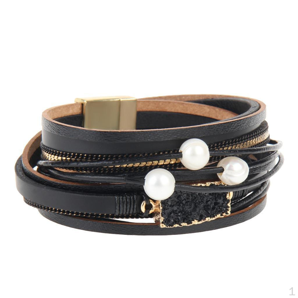 Chic Girl Cowhide Fashion Gifts Accessory Wristband Leather Jewelry