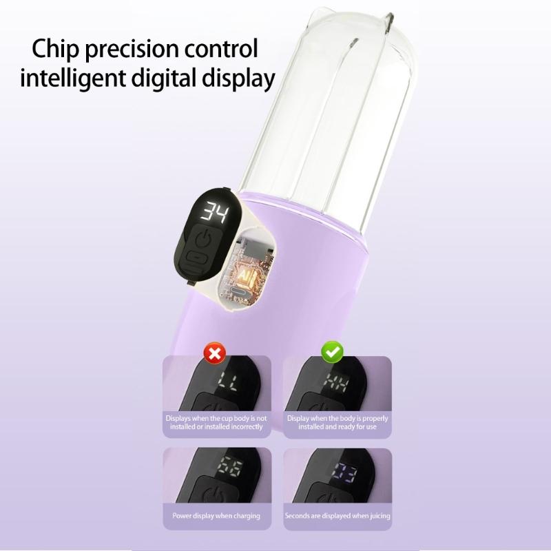 500ml Smoothie Blenders Portable USB Rechargeable Juicer with High Speed Motor Mixing Cup for Protein Shakes and Juices