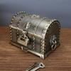 KOGB Antique Treasure Retro Chinese with Large Jewelry Treasure Small Item Pirate Treasure Desktop Perfect for Events and Gifts Chest, Alloy, Style,