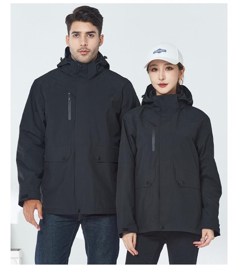 Novo Conjunto Jaqueta e Calça Corta-Vento de Alta Qualidade: Unissexo, Fato Três-em-Um Impermeável, Quente para Esqui e Montanhismo