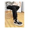 2025 Amerikanska inverterade triangel svart och vitt höga sneakers trendiga high street sneakers muffin tjocksulade hip-hop Martin-kängor dam
