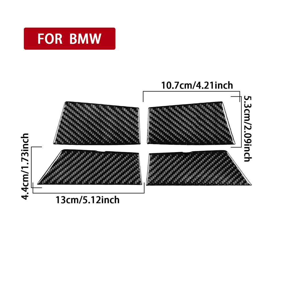 Carbon Fiber Door Storage Slot Mats Panel Trim Cover For BMW 5 Series i5 G60 G68 2024 2025