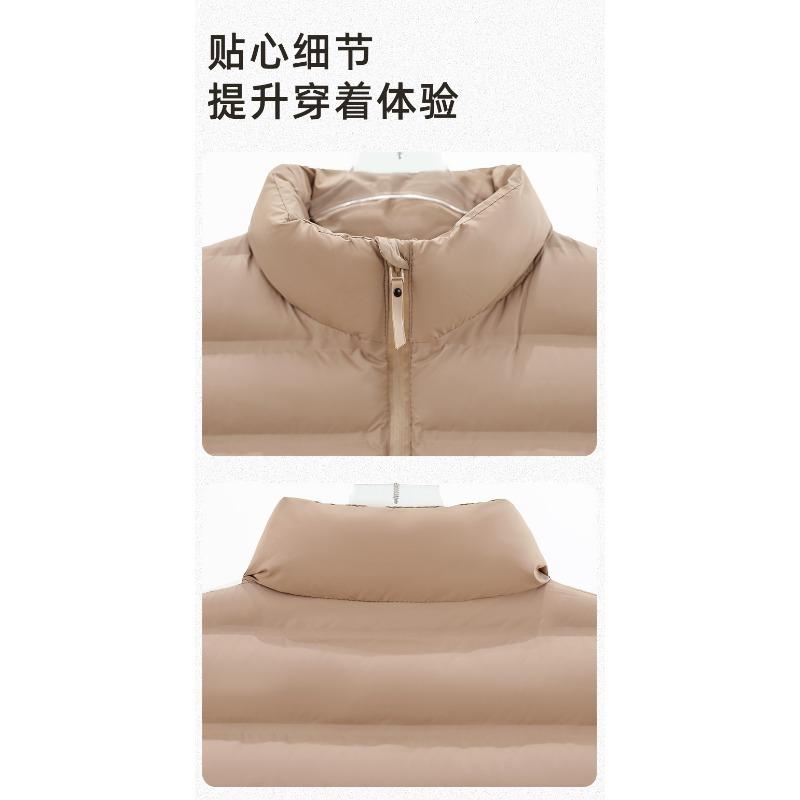 Women S Korean Style Short Waistcoat Stand Collar Zip Pocket Slim Fit Lightweight Vest