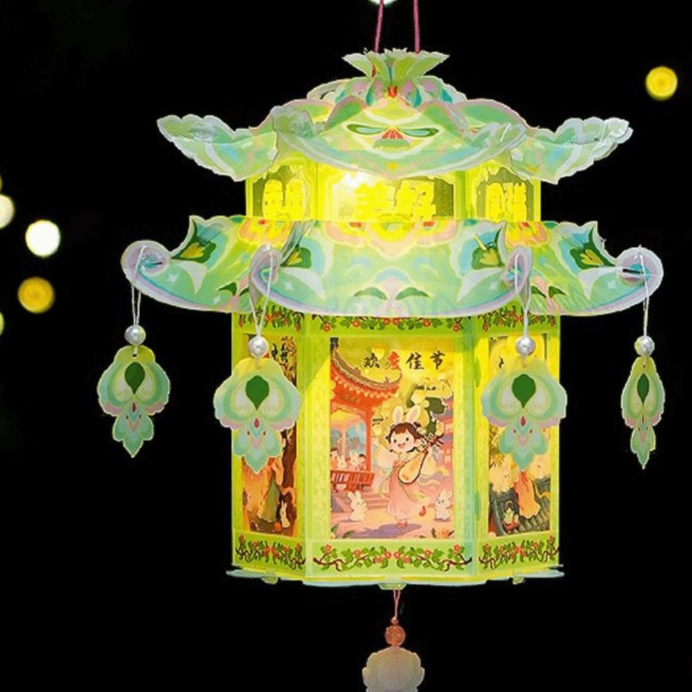 PVC Bunny Lantern Kit Glowing Luminous Lantern Children Toy Mid-Autumn Festival Lantern  New Year