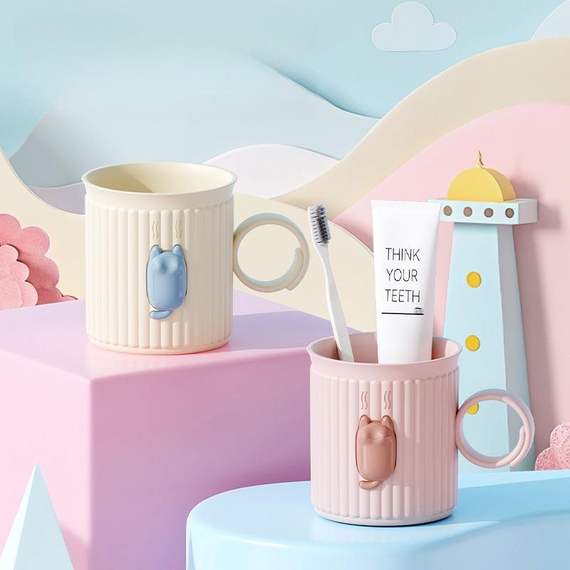 Light Luxury Cartoon Mouthwash Cup Set Couple Brushing Mouthwash Cup Cute High-value Student Dormitory Tooth Cup