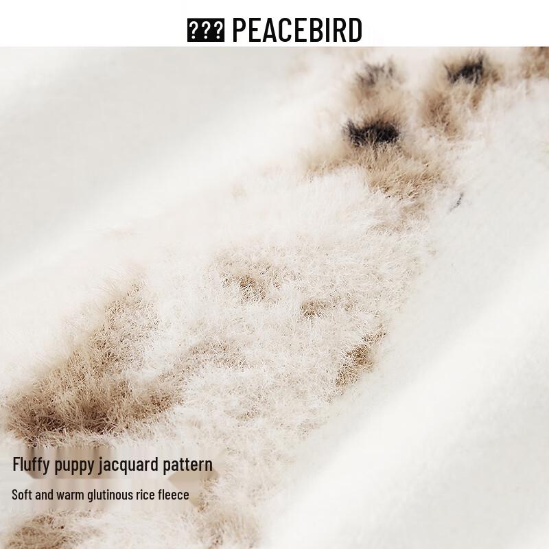 PEACEBIRD Men's Loose Fit Velvet Jacquard Sweater