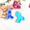 Awareness Ribbon Keychain Epoxy Resin Silicone Molds Pendant Charm Jewelry Casting Polymer Clay Keychain Making