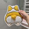 Cute Cat Back Hanging Towel Kitchen Hand Towel Bathroom Soft Absorbent Handkerchief Wipe Towel Coral Design Cartoon Kids Towels