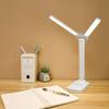 Foldable dual head LED eye protection study desk lamp